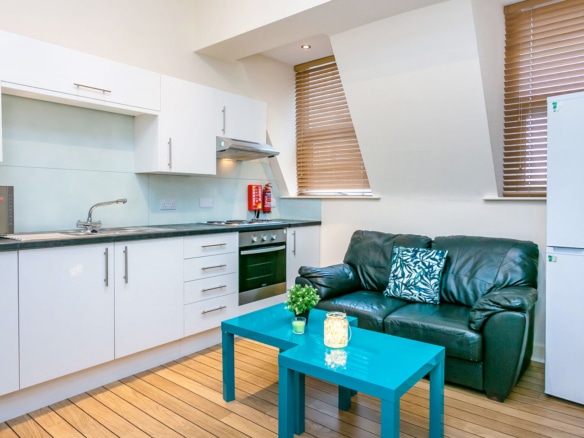 Student one bedroom flat in Preston, Studio 8 at the Jazz Bar