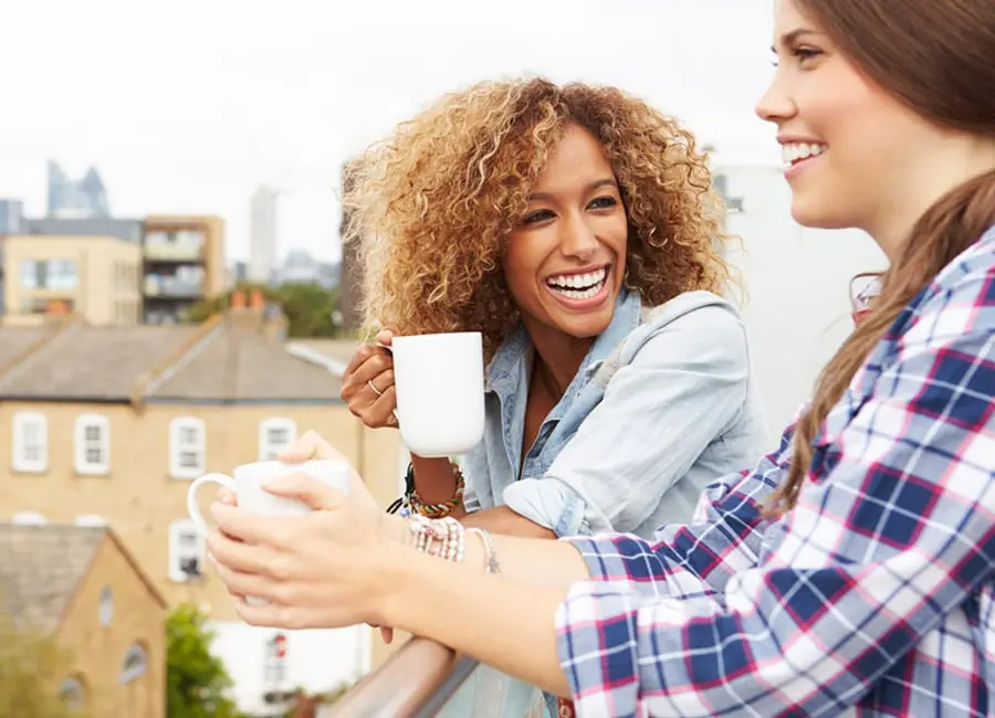 Student Accommodation Swansea, Happy Students Drinking Coffee at Student Home